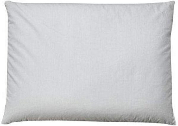 Traditional Buckwheat Queen Size Pillow Organic Cotton with Natural Technology for Cool Sleep, Neck Support for Back and Side Sleepers or as a Meditation Cushion, White