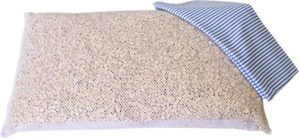 Pillow,  Wooden Hinoki, Square Ball (Large), Mesh Bag Included, Pillow Case Included, Prevents Stuffiness